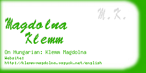 magdolna klemm business card